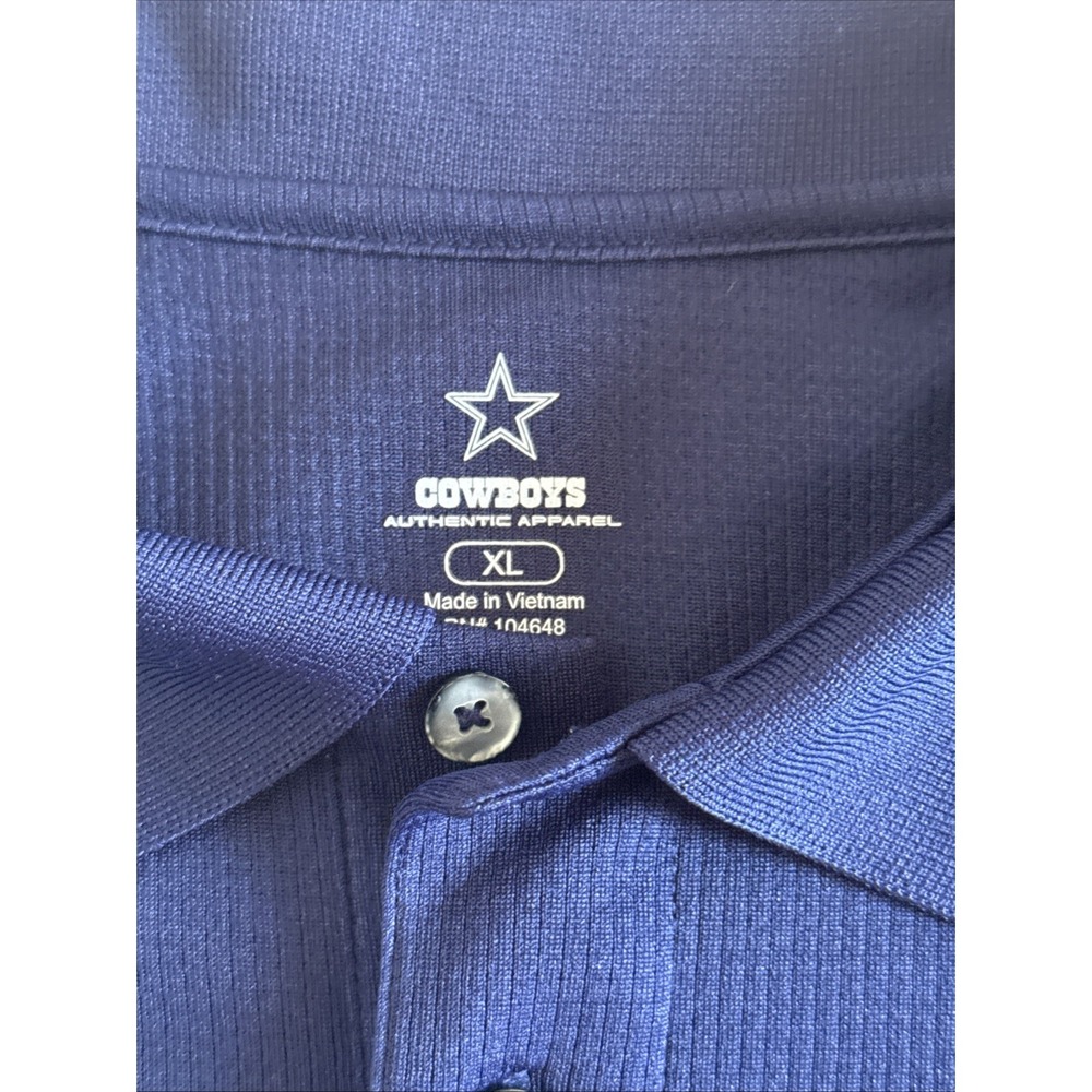 NFL Dallas Cowboy's Short Sleeve Polo Shirt Left Side Star Logo Men's Size-XL - Picture 3 of 7